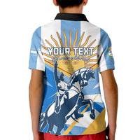 Argentina Revolution Day Kid Polo Shirt Sol de Mayo Warrior - Wonder Print Shop