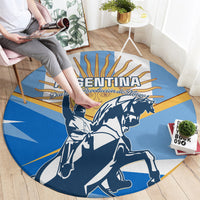 Argentina Revolution Day Round Carpet Sol de Mayo Warrior