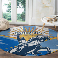 Argentina Revolution Day Round Carpet Sol de Mayo Warrior