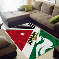 Jordan Independence Day Area Rug Jordanie Folk Pattern Flag Style - Wonder Print Shop