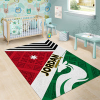 Jordan Independence Day Area Rug Jordanie Folk Pattern Flag Style - Wonder Print Shop
