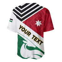 Jordan Independence Day Baseball Jersey Jordanie Folk Pattern Flag Style - Wonder Print Shop