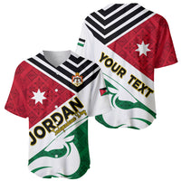 Jordan Independence Day Baseball Jersey Jordanie Folk Pattern Flag Style - Wonder Print Shop