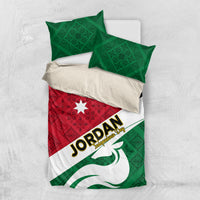 Jordan Independence Day Bedding Set Jordanie Folk Pattern Flag Style - Wonder Print Shop