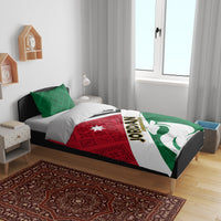Jordan Independence Day Bedding Set Jordanie Folk Pattern Flag Style - Wonder Print Shop