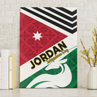 Jordan Independence Day Canvas Wall Art Jordanie Folk Pattern Flag Style - Wonder Print Shop