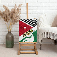 Jordan Independence Day Canvas Wall Art Jordanie Folk Pattern Flag Style - Wonder Print Shop