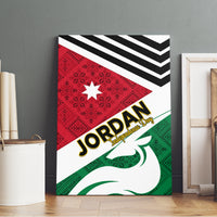 Jordan Independence Day Canvas Wall Art Jordanie Folk Pattern Flag Style - Wonder Print Shop