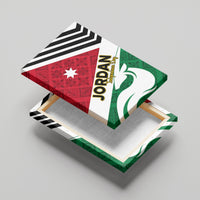 Jordan Independence Day Canvas Wall Art Jordanie Folk Pattern Flag Style - Wonder Print Shop