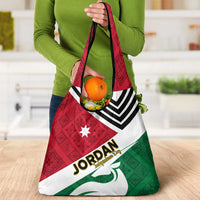 Jordan Independence Day Grocery Bag Jordanie Folk Pattern Flag Style