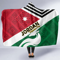 Jordan Independence Day Hooded Blanket Jordanie Folk Pattern Flag Style
