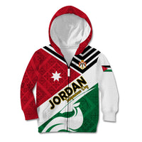 Jordan Independence Day Kid Hoodie Jordanie Folk Pattern Flag Style - Wonder Print Shop