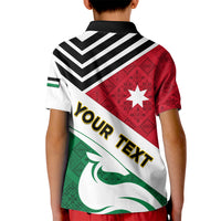 Jordan Independence Day Kid Polo Shirt Jordanie Folk Pattern Flag Style - Wonder Print Shop
