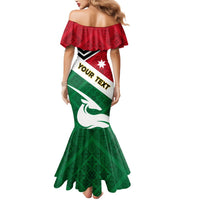Jordan Independence Day Mermaid Dress Jordanie Folk Pattern Flag Style - Wonder Print Shop