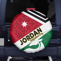 Jordan Independence Day Spare Tire Cover Jordanie Folk Pattern Flag Style - Wonder Print Shop
