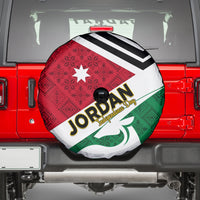Jordan Independence Day Spare Tire Cover Jordanie Folk Pattern Flag Style - Wonder Print Shop