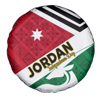 Jordan Independence Day Spare Tire Cover Jordanie Folk Pattern Flag Style - Wonder Print Shop