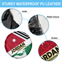 Jordan Independence Day Spare Tire Cover Jordanie Folk Pattern Flag Style - Wonder Print Shop