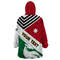 Jordan Independence Day Wearable Blanket Hoodie Jordanie Folk Pattern Flag Style - Wonder Print Shop