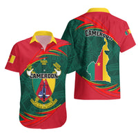 Cameroon Hawaiian Shirt Cameroun Coat Of Arms Mix African Pattern - Wonder Print Shop