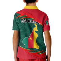 Cameroon Kid Polo Shirt Cameroun Coat Of Arms Mix African Pattern - Wonder Print Shop