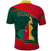 Cameroon Polo Shirt Cameroun Coat Of Arms Mix African Pattern - Wonder Print Shop