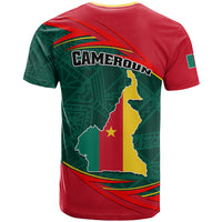 Cameroon T Shirt Cameroun Coat Of Arms Mix African Pattern - Wonder Print Shop
