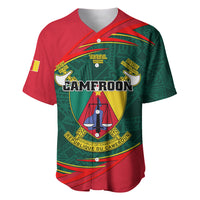Personalised Cameroon Baseball Jersey Cameroun Coat Of Arms Mix African Pattern - Wonder Print Shop
