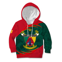 Personalised Cameroon Kid Hoodie Cameroun Coat Of Arms Mix African Pattern - Wonder Print Shop