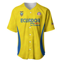 Custom Ecuador 2026 World Football Baseball Jersey La Tri Go Champion Yellow Edition