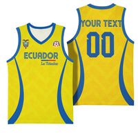 Custom Ecuador 2026 World Football Basketball Jersey La Tri Go Champion Yellow Edition