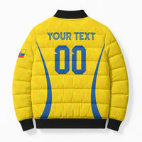 Custom Ecuador 2026 World Football Bomber Puffer Jacket La Tri Go Champion Yellow Edition