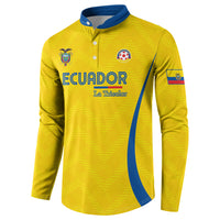 Custom Ecuador 2026 World Football Button Sweatshirt La Tri Go Champion Yellow Edition