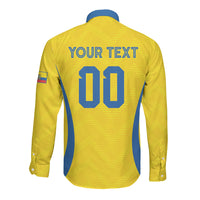 Custom Ecuador 2026 World Football Long Sleeve Button Shirt La Tri Go Champion Yellow Edition