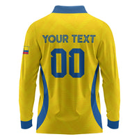Custom Ecuador 2026 World Football Long Sleeve Polo Shirt La Tri Go Champion Yellow Edition