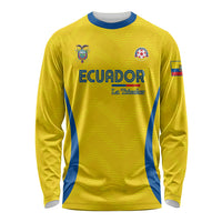 Custom Ecuador 2026 World Football Long Sleeve Shirt La Tri Go Champion Yellow Edition
