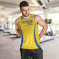Custom Ecuador 2026 World Football Men Tank Top La Tri Go Champion Yellow Edition