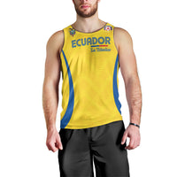 Custom Ecuador 2026 World Football Men Tank Top La Tri Go Champion Yellow Edition