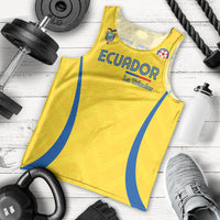 Custom Ecuador 2026 World Football Men Tank Top La Tri Go Champion Yellow Edition