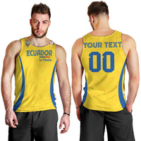 Custom Ecuador 2026 World Football Men Tank Top La Tri Go Champion Yellow Edition