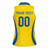 Custom Ecuador 2026 World Football Women Sleeveless Polo Shirt La Tri Go Champion Yellow Edition