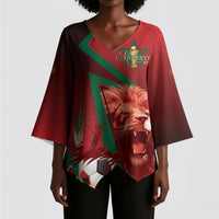 Custom Morocco 2026 World Football Kimono Sleeve Blouse Together for One Goal Champions