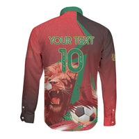 Custom Morocco 2026 World Football Long Sleeve Button Shirt Together for One Goal Champions