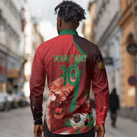 Custom Morocco 2026 World Football Long Sleeve Button Shirt Together for One Goal Champions