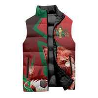 Custom Morocco 2026 World Football Sleeveless Puffer Jacket Together for One Goal Champions