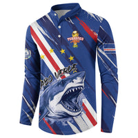 Custom World Football 2026 Cabo Verde Button Sweatshirt Tubaroes Azuis Victory