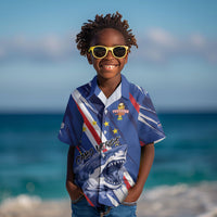 Custom World Football 2026 Cabo Verde Kid Hawaiian Shirt Tubaroes Azuis Victory