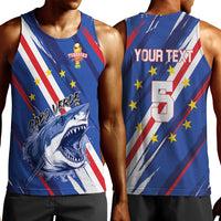 Custom World Football 2026 Cabo Verde Men Tank Top Tubaroes Azuis Victory