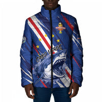 Custom World Football 2026 Cabo Verde Padded Jacket Tubaroes Azuis Victory
