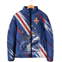 Custom World Football 2026 Cabo Verde Padded Jacket Tubaroes Azuis Victory